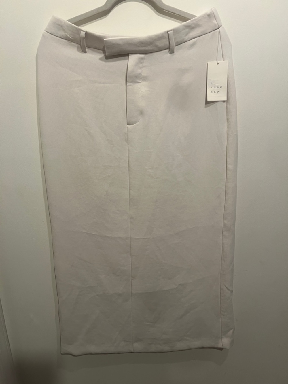 Target Cream Women's Pencil Skirt with Waist Detail